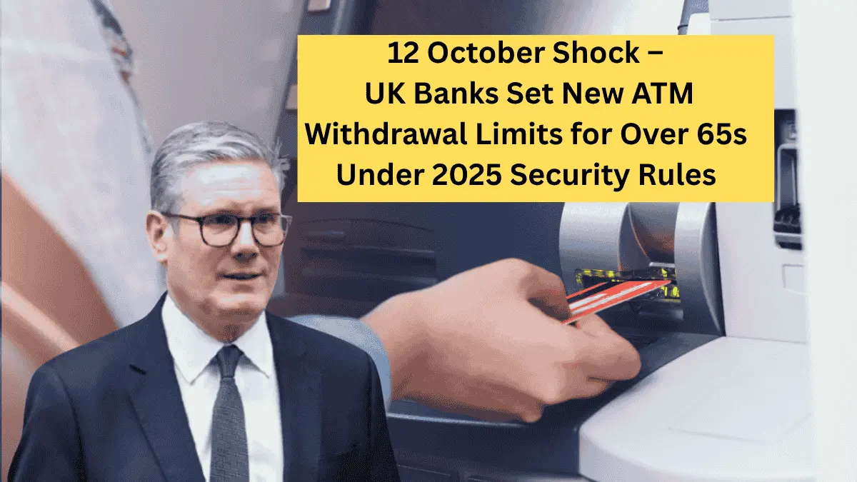 12 October Shock – UK Banks Set New ATM Withdrawal Limits for Over 65s Under 2025 Security Rules